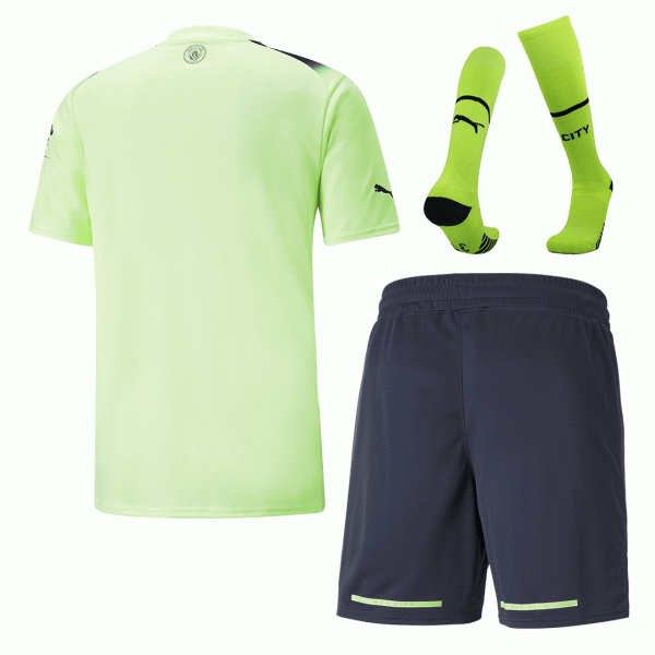 Manchester City Soccer Jersey Third Away Whole Kit(Jersey+Shorts+Socks) Replica 2022/23